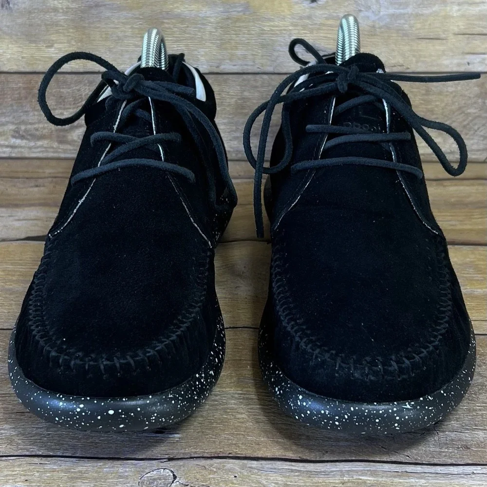 Worldboots Sz 12 Mens Moccasin Sneakers 100%‎ Leather Suede BlackColor